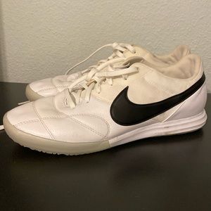 Nike Premier II Sala IC White Black Mens Sz 9.5 Indoor Soccer Shoes